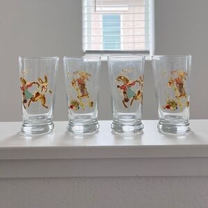 World‎ Market Easter Bunny Rabbit Juice Glasses Set of 4 9 oz Spring Tableware